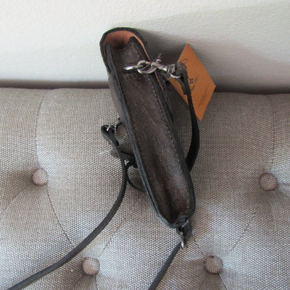 Patricia Nash Tooled TURQ Rivella Crossbody - Picture 5 of 8